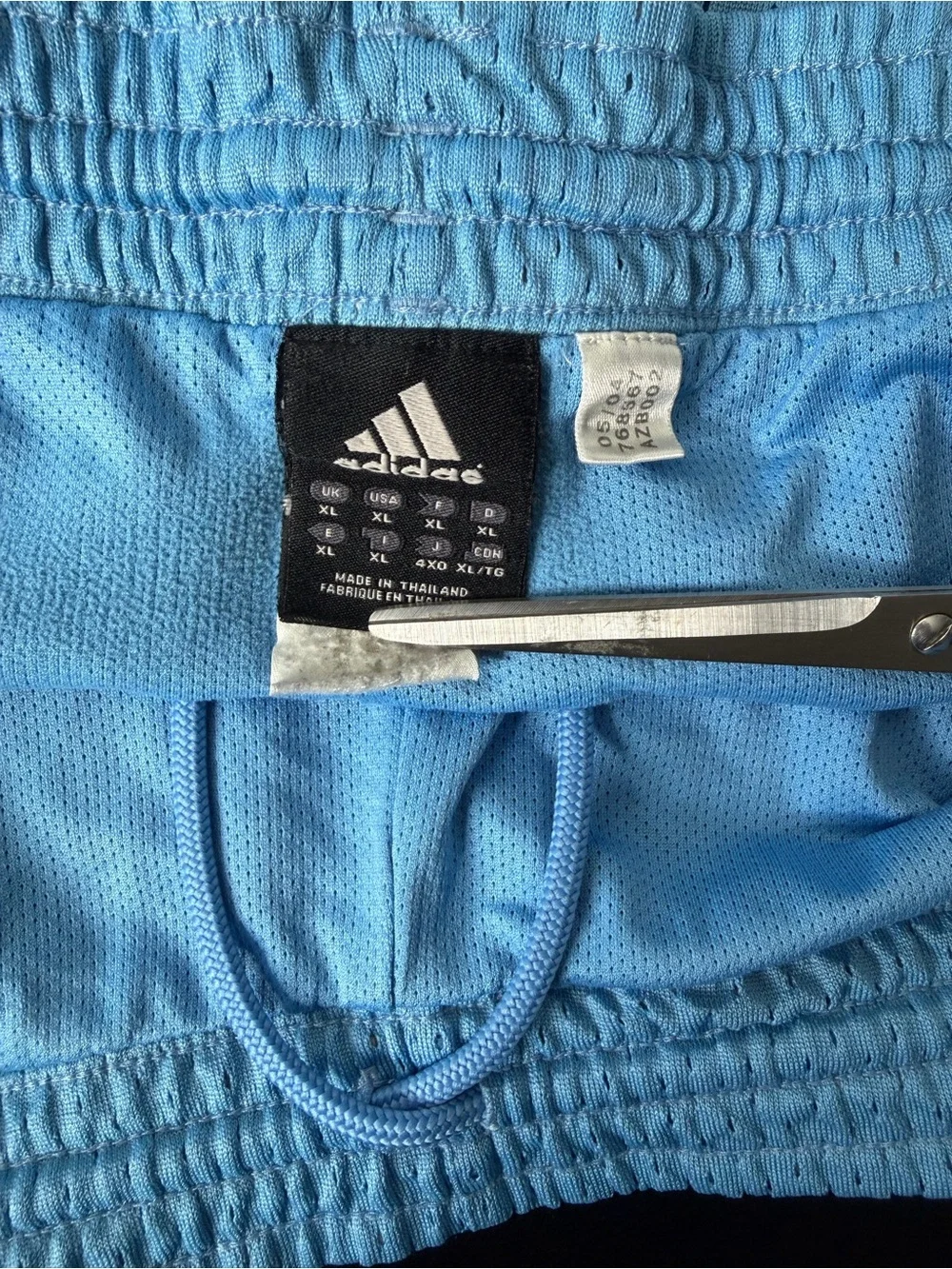 Adidas Basketball Mesh Baggy Shorts men's XL Carolina Blue Vintage 90s y2k